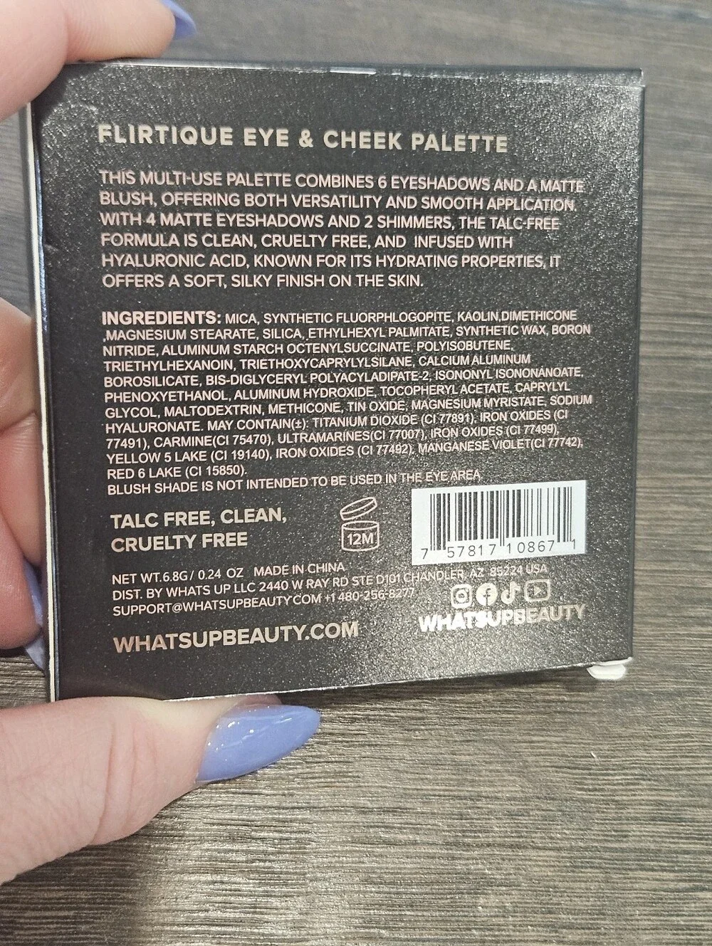 NEW Flirtique Eyeshadow & Cheek Palette — Pink Mauve Mix + 2 Brushes